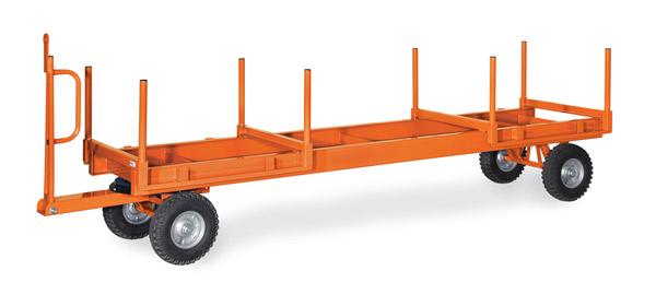 Remorque industrielle pour charges longues 8188L - 2000 kg - 4000x1050 mm - roues gonflables ou élastiques_0