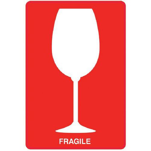ROULEAU ÉTIQUETTE FOND ROUGE 112X75MM 