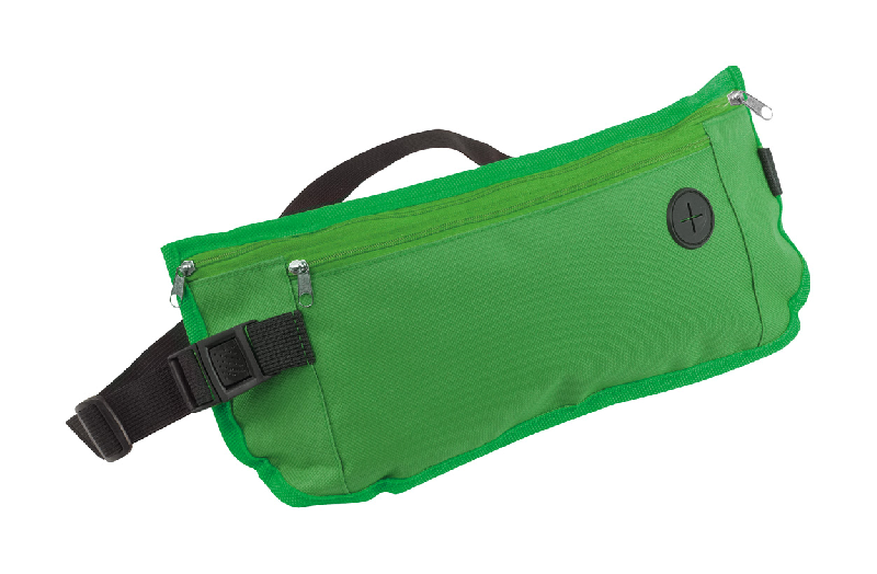Sac banane en polyester 600D - 2 compartiments avec fermeture-éclair - Couleur vert - 64g_0