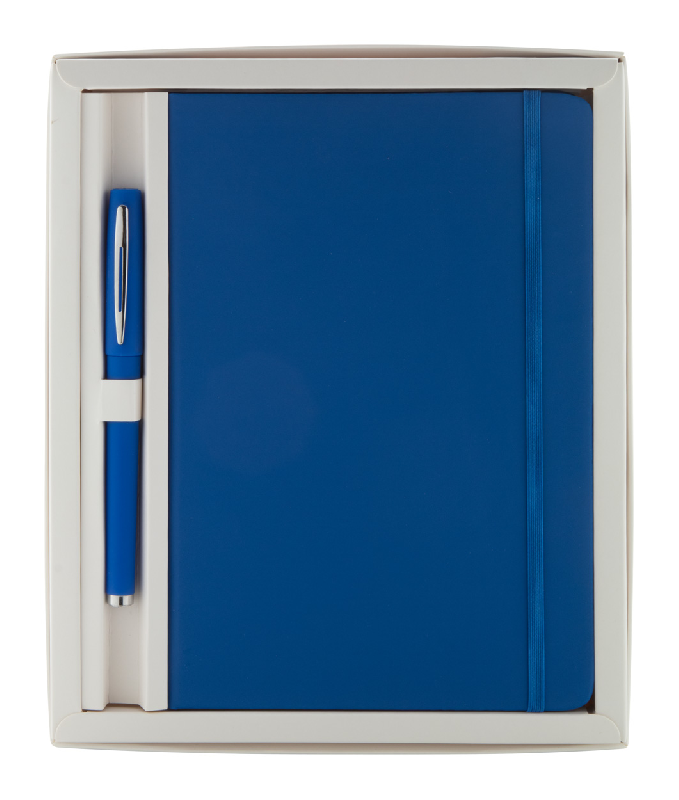 Set bloc-notes en simili-cuir - 100 pages non lignées avec stylo à bille assorti et boîte cadeau_0