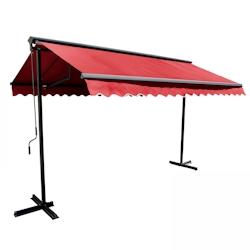 Oviala Business Store double pente 3x3m en aluminium rouge - Oviala - rouge aluminium 104175_0