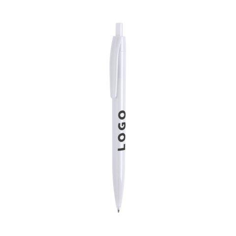 STYLO BILLE RÉTRACTABLE UNI PUBLICITAIRE BLANC - MARQUAGE 1 COULEUR