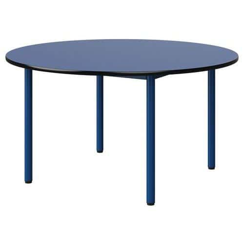 TABLE MALIBU Ø 120 T4 4P STRA ANTIB BLEU U525/NOIR BLEU 5005