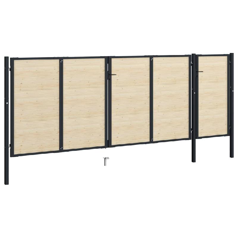 Vidaxl lattes de clôture 115 pcs bois massif d'épicéa 146556_0