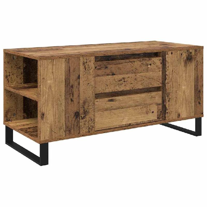 VidaXL Table basse Bois Ancien 102 x 44,5 x 50 cm Bois d'ingénierie Modèle Helios Confort - 882696_0