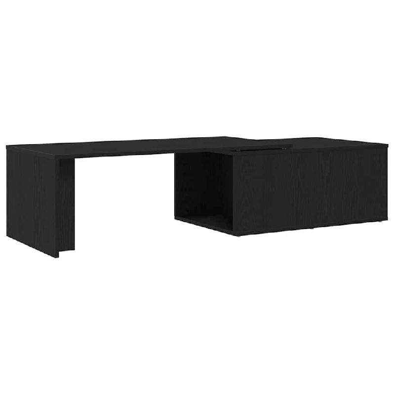 VidaXL Table basse Chêne noir 150 x 50 x 35 cm Bois d'ingénierie Modèle Zenithal Élite - 862478_0