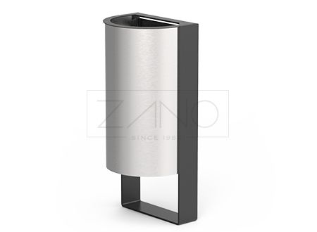 Poubelle publique Start 03.044.Sc - Zano - acier au carbone - durable et moderne_0