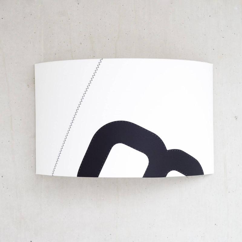 LUMBONO APPLIQUE PORT D’ATTACHE EN TOILE, BLANC/NOIR