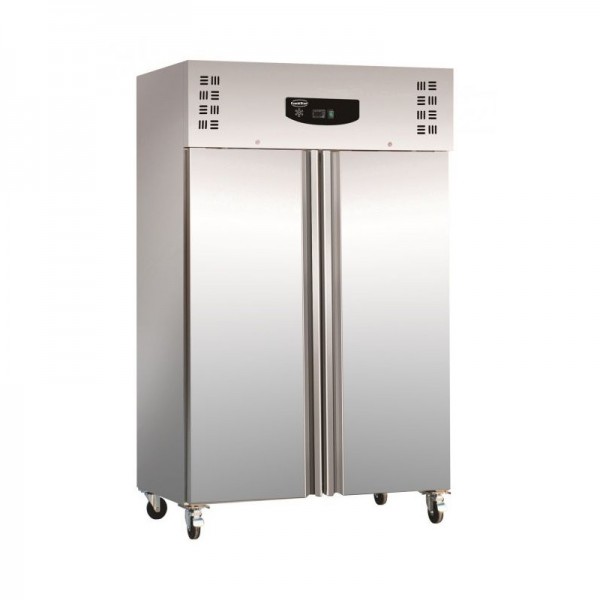 Armoire frigorifique 2 portes Combisteel standard - 1200 L, inox/aluminium, froid statique ventilé - 7450.0405_0