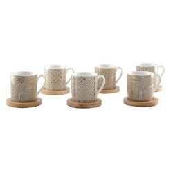 Aulica Tasses Et Sous Tasses Cancun - Lot De 6 - porcelaine 603901_0