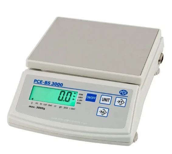 Balance de table, capacité 3 kg, affichage en différentes unités de pesage - PCE-BS 3000 - PCE INSTRUMENTS_0