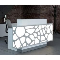 Banque d'accueil lumineuse LED - Version droite Organic - Marque MDD_0