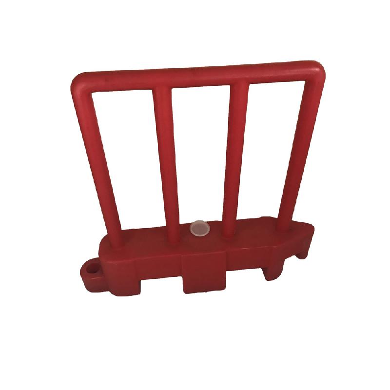 Barrière de sécurité amovible - Lot de 15 - Plast'Up Rotomoulage - Coloris rouge à lester - Longueur 100 cm, Hauteur 100 cm_0