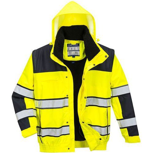 BLOUSON HAUTE-VISIBILITÉ 3 EN 1 C466 NOIR/JAUNE XXL - PORTWEST