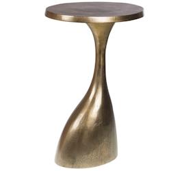 Bout de canapé Carmen hauteur 62 cm -  Or Rond Aluminium Amadeus 40x35 cm - doré aluminium 3520071971643_0