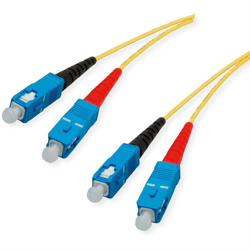 Câble Patch FO duplex Singlemode E9/125 µm SC/SC, OS2, jaune, 1 m_0