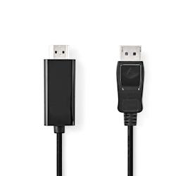 Câble Displayport Vers Hdmi  Displayport Mâle - Connecteur Hdmi  2,0 M  Noir Usage Non Intensif Nedis - 3665476029893_0