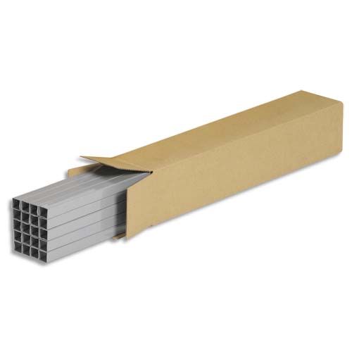 CAISSE LONGUE EN CARTON BRUN SIMPLE CANNELURE - DIMENSIONS : L60 X H10 X P10 CM - LOT DE 16