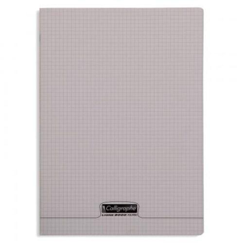 Calligraphe Lot de 10 Cahier Ligne 8000 24x32, 96p./48 feuilles 90 g/m² piquées, couv. PP gris, quadrillé 5x5 - 3210330183862_0