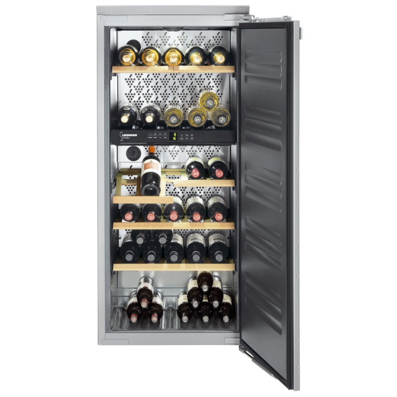 Cave intégrable mixte 2 zones 122cm - Ref : WTI 2050-23 - 55 bouteilles Bordeaux - Filtre charbon actif et clayettes bois_0