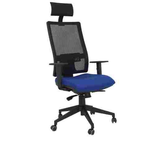 CHAISE DE BUREAU HORNA AVEC TÊTIÈRE - BLEU