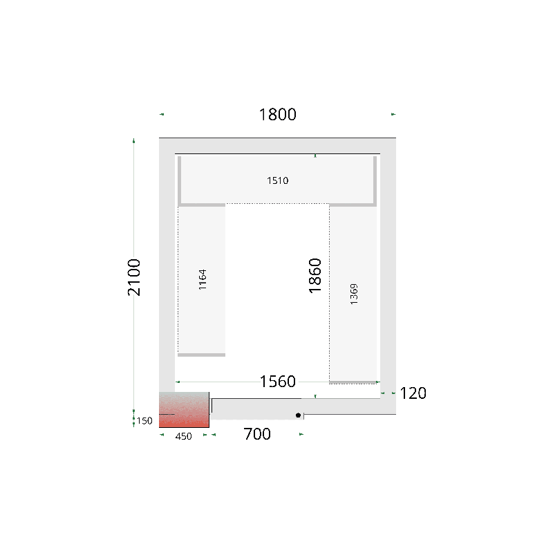 Chambre froide négative TEFCOLD CRNF1821 - modulaire et basse consommation_0