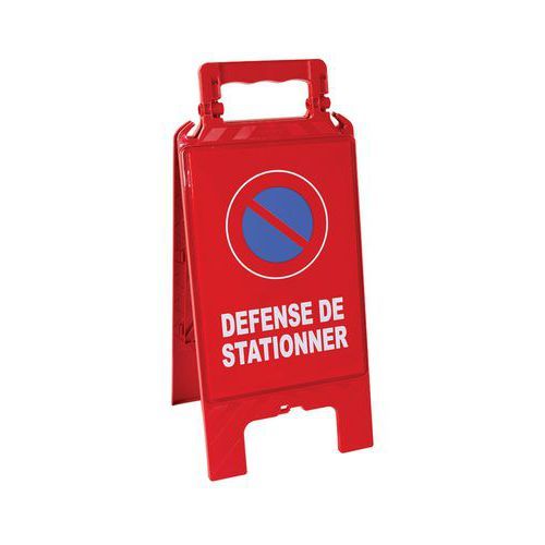 CHEVALET MODULABLE ROUGE - DÉFENSE DE STATIONNER - NOVAP