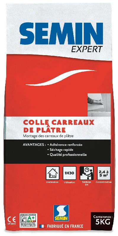 Colle pour carreaux de plâtre SEMIN, 5 kg_0