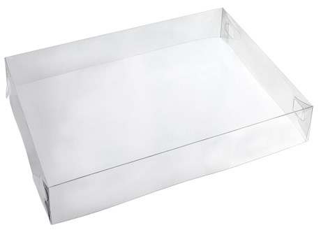 COUVERCLE TRANSPARENT SOLIA POUR PLATEAU AMBASSADEUR 38 X 27.5 CM  (VENDU PAR 125)