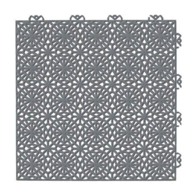 DALLES CLIPSABLES POUR TERRASSE, PISCINE, BALCON I DALLES EN POLYPROPYLÈNE BERGO XL METAL GREY - METAL GREY
