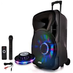 Enceinte sono dj batterie partylight12-led 700w 12