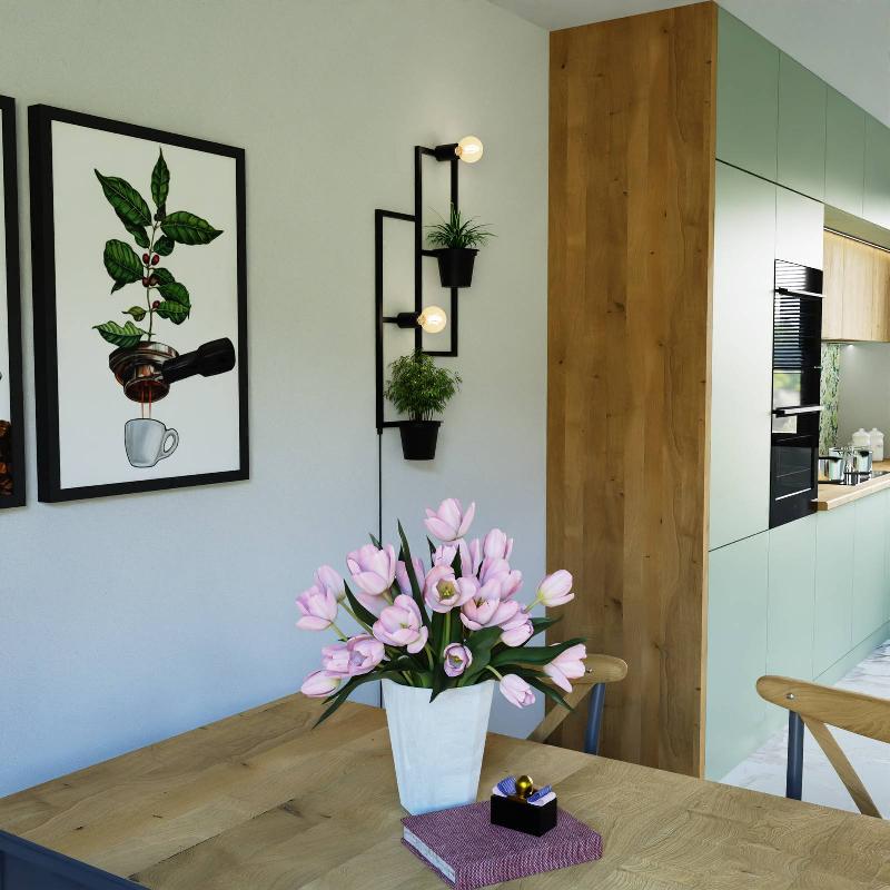ENVOSTAR HYACINTHE APPLIQUE MURALE AVEC 2 POTS DE FLEURS