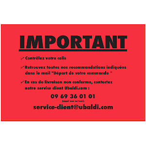 ETIQUETTE ROUGE UBALDI 100X150MM