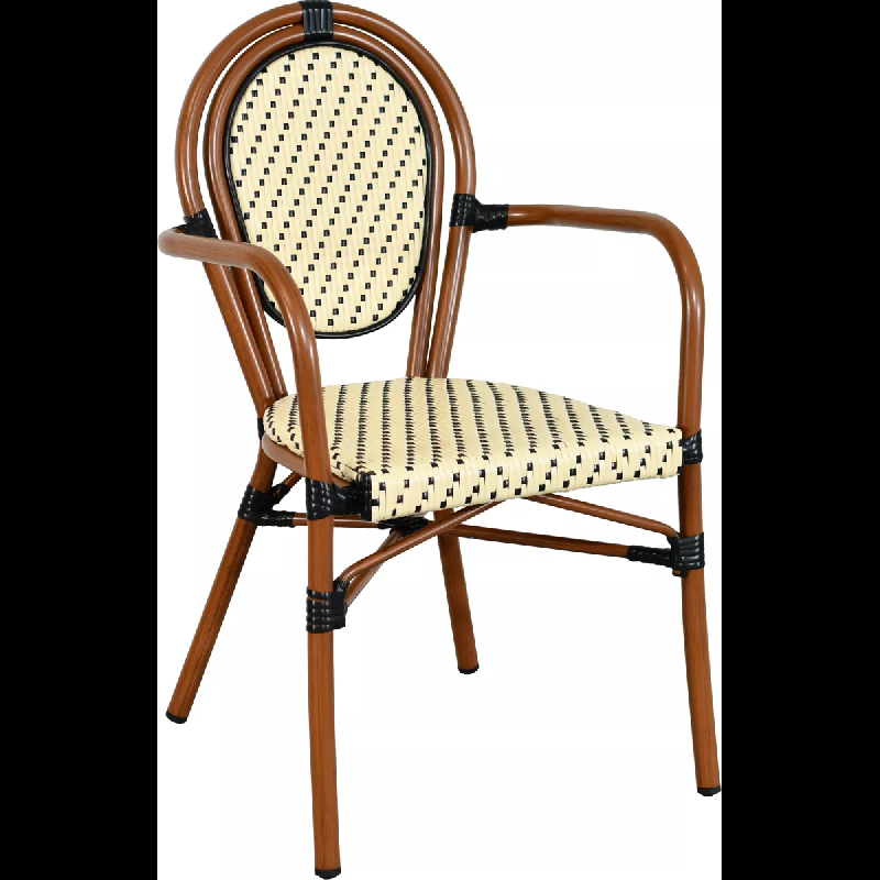 Fauteuil ROUBIA - Aluminium et Rotin avec Tressage Nylon - Extérieur_0