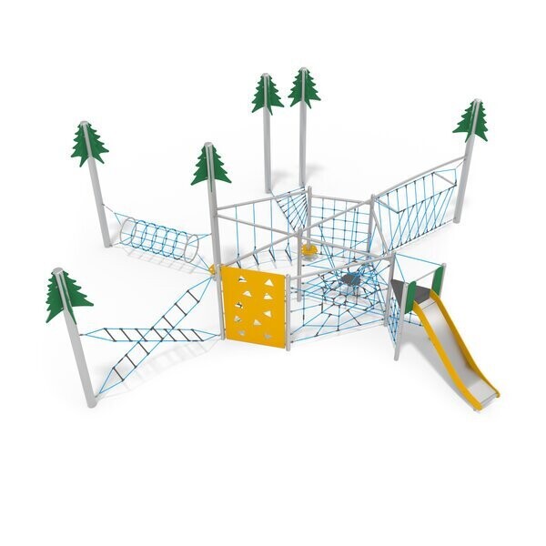 Forêt à cordes en acier inoxydable pour aire de jeux - Conforme EN1176 - Référence BT16127_0