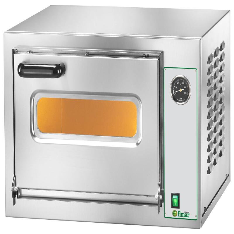 Four à pizza électrique professionnel FIMAR. Modèle MICROV18C manuel. 1 chambre de cuisson avec plan réfractaire. Chambre 405 x 405 h180 mm - 852_0