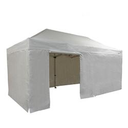 FRANCE BARNUMS Tente pliante PRO 4x8m pack côtés - 6 murs - ALU 45mm/polyester 380g Norme M2 - blanc - FRANCE-BARNUMS - white metal 1360_0