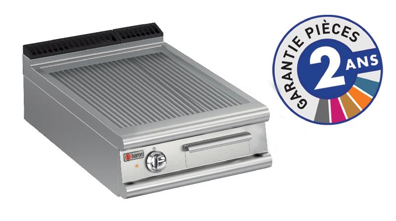 Grillade électrique - plaque rainurée 35,4 dm² - acier ou chrome dur - Gamme 900 - Baron 90FTE615_0