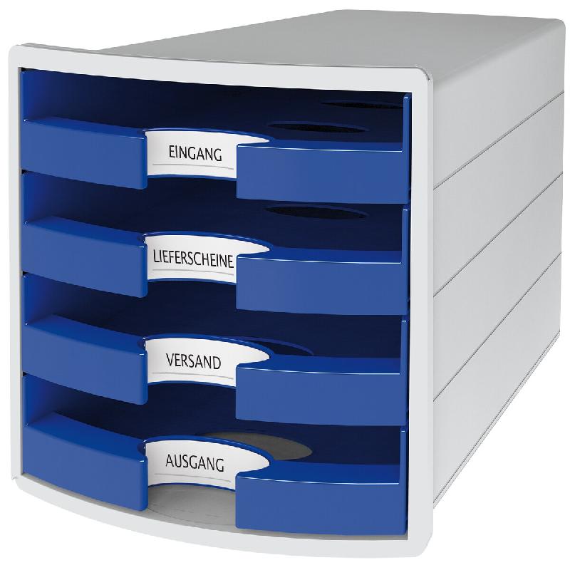HAN Module de rangement IMPULS 2.0 Trend Colour, 4 tiroirs A4+, coloris blanc/bleu - 1013-14_0