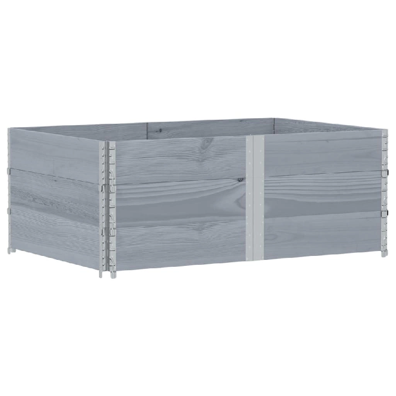 Helloshop26 - Jardinière bac lit surélevé plantes fleurs terrasse jardin 150 x 100 cm bois de pin massif gris 02_0037419 - 3000217774883_0