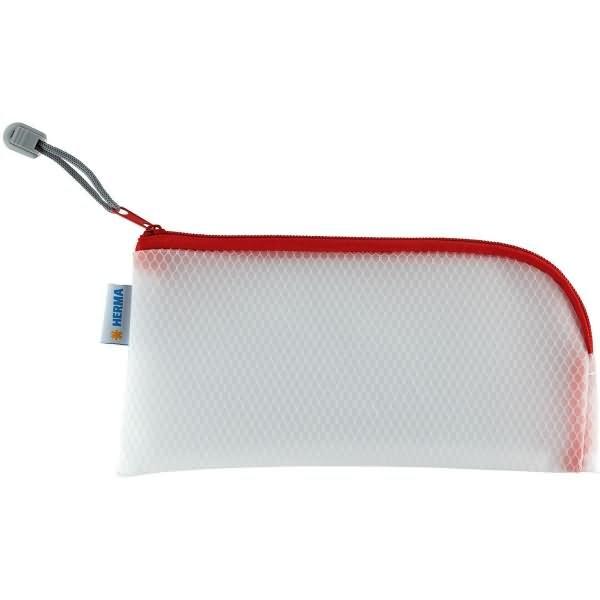 HERMA Sac à fermeture éclair Mesh Bags, 11x23/DL, EVA, rouge - 20002_0