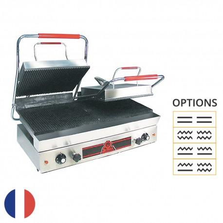 Infra Grills F - Spécial grillades haut débit - Plaques fonte lisses ou rainurées - 400V - Sofraca_0