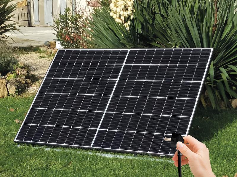 Kit 1 Panneau Solaire 405W Toiture Tuile, Ardoise, Fibrociment, Bac Acier Auto-Consommation Sans Installation Sur Mesure Réf: 405w Toiture Sans Installation_0