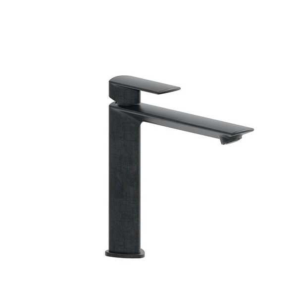 MITIGEUR LAVABO MEDIUM AVEC VIDAGE UP&D LAITON CHROMÉ NOIR BROSSÉ PROFILO - CRISTINA ONDYNA PF22775