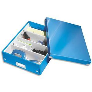 Leitz boîte Click&Store M-Box avec compartiments amovibles - coloris bleu - carton recouvert de papier pelliculé_0
