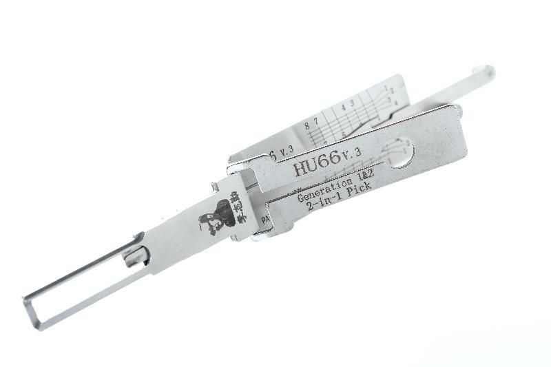 Lishi HU66 crocheteur décodeur 2-en-1 Mr Li - Pour Porsche, Audi, Volkswagen, Seat, Skoda_0