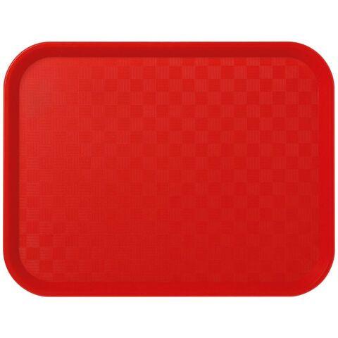 LOT DE 12 - PLATEAU FAST FOOD 35 X 27 CM - ROUGE