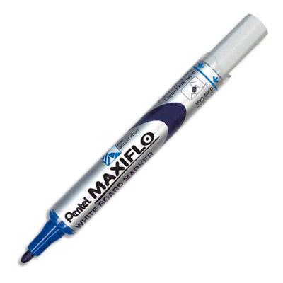 MARQUEUR EFFAÇABLE A SEC PENTEL MAXIFLO MWL5S-C - POINTE OGIVE MOYENNE - BLEU - LOT DE 2