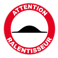 PANNEAU ATTENTION RALENTISSEUR