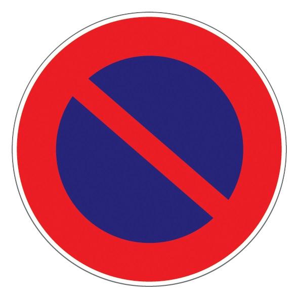 Panneau d’interdiction rond 300mm ''stationnement interdit'' - NOVAP - 4060309 - 535459_0